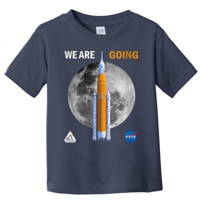 Womens NASA Artemis We Are Going Moon SLS Insignia Meatball Toddler T-Shirt