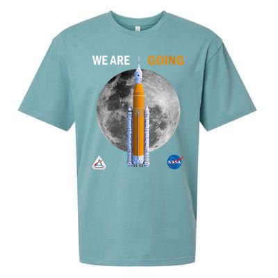 Womens NASA Artemis We Are Going Moon SLS Insignia Meatball Sueded Cloud Jersey T-Shirt