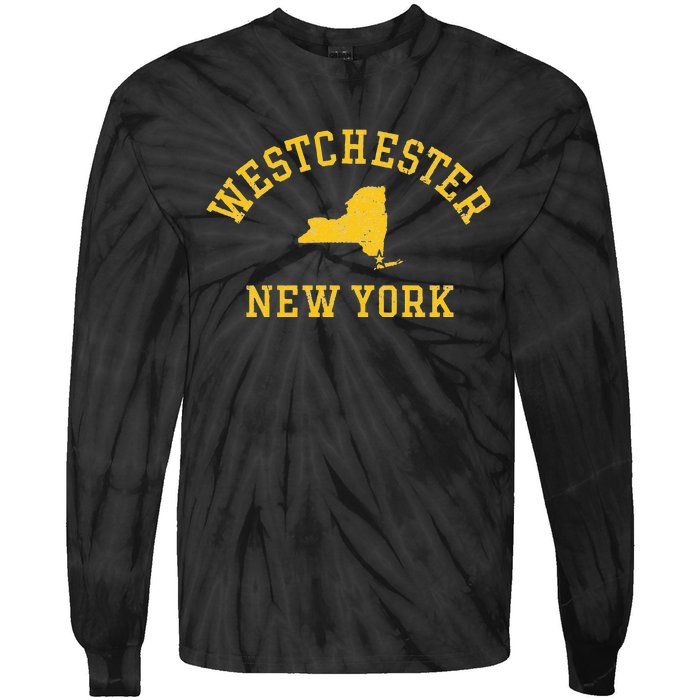 WESTCHESTER NY Athletic Design With State And Details Tie-Dye Long Sleeve Shirt