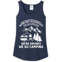 We're Not Alcoholics They Go to Meetings Funny Camping Ladies Essential Tank