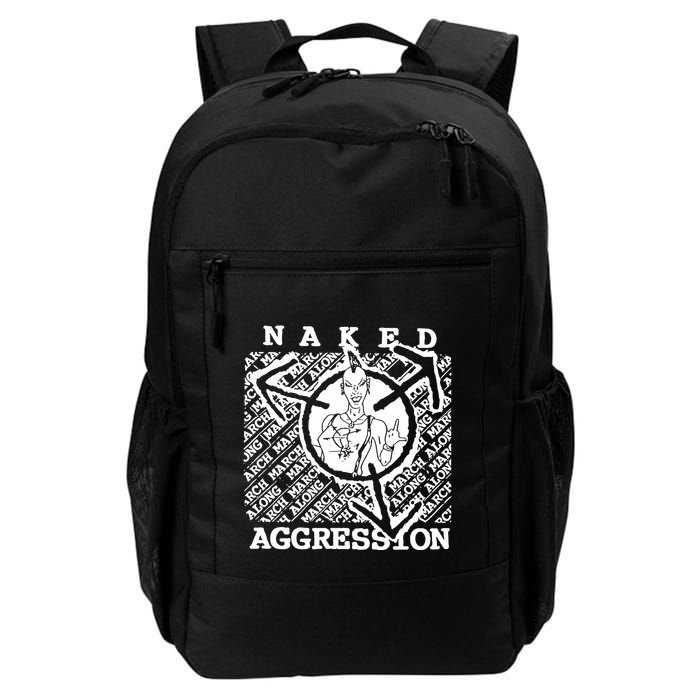 Wearing Naked Aggression Backpack
