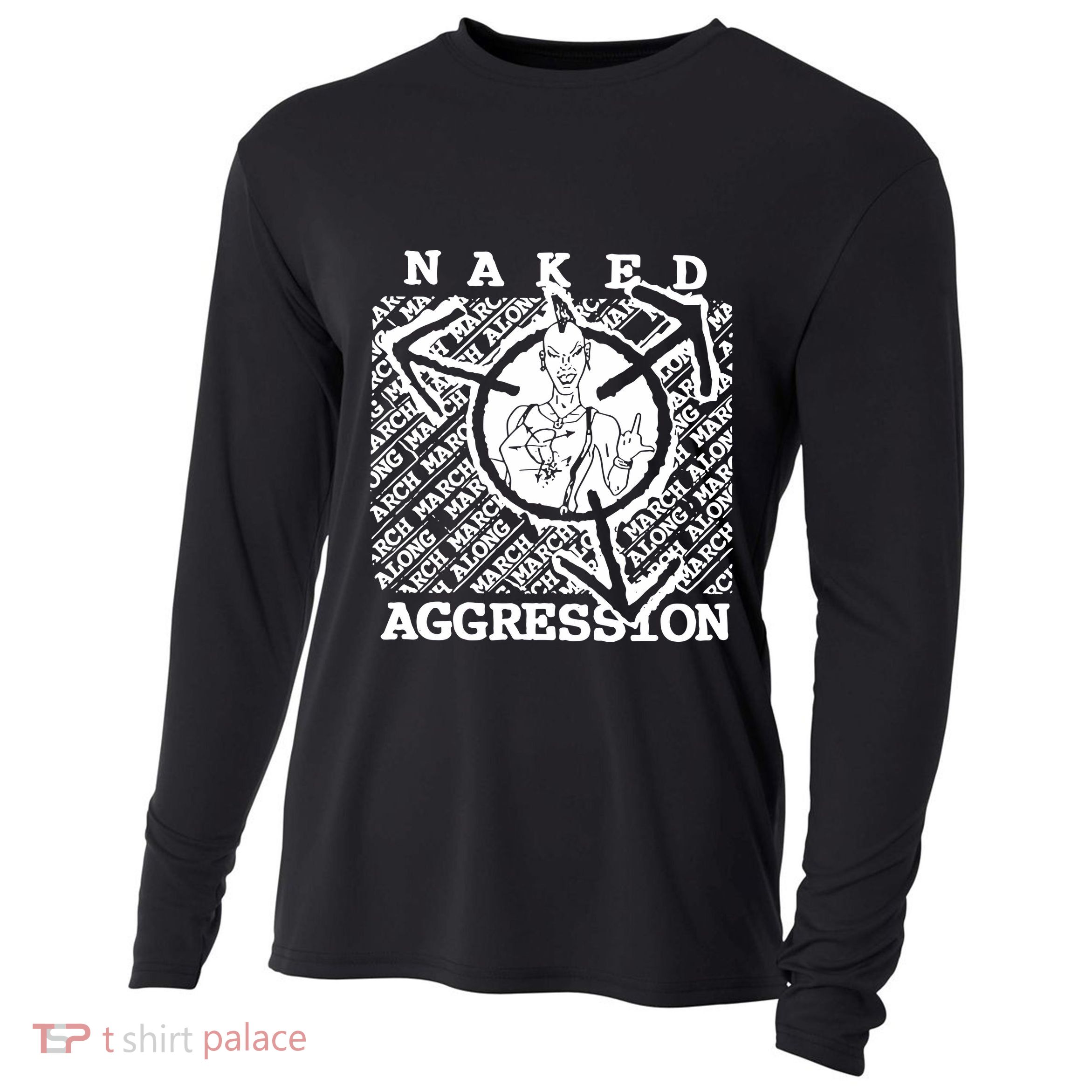 Wearing Naked Aggression Cooling Performance Long Sleeve Crew