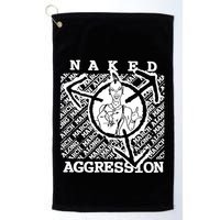 Wearing Naked Aggression Golf Towel