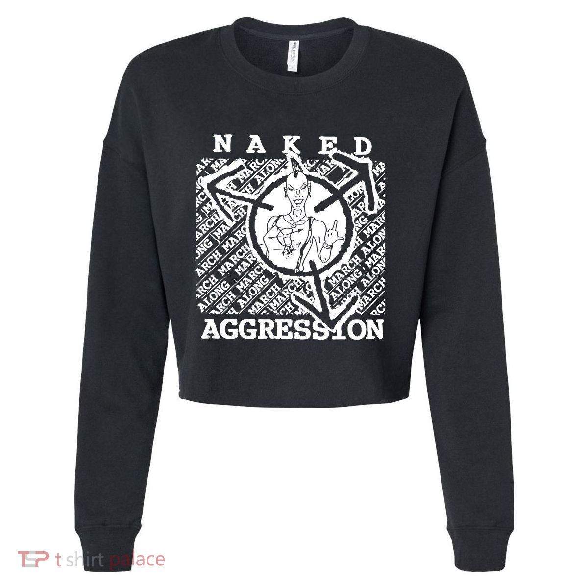 Wearing Naked Aggression Cropped Pullover Crew