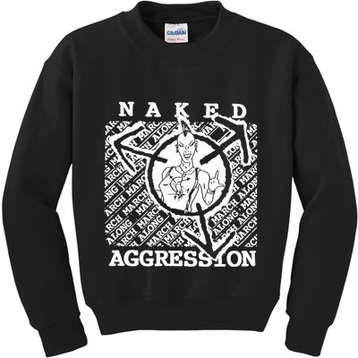 Wearing Naked Aggression Kids Sweatshirt