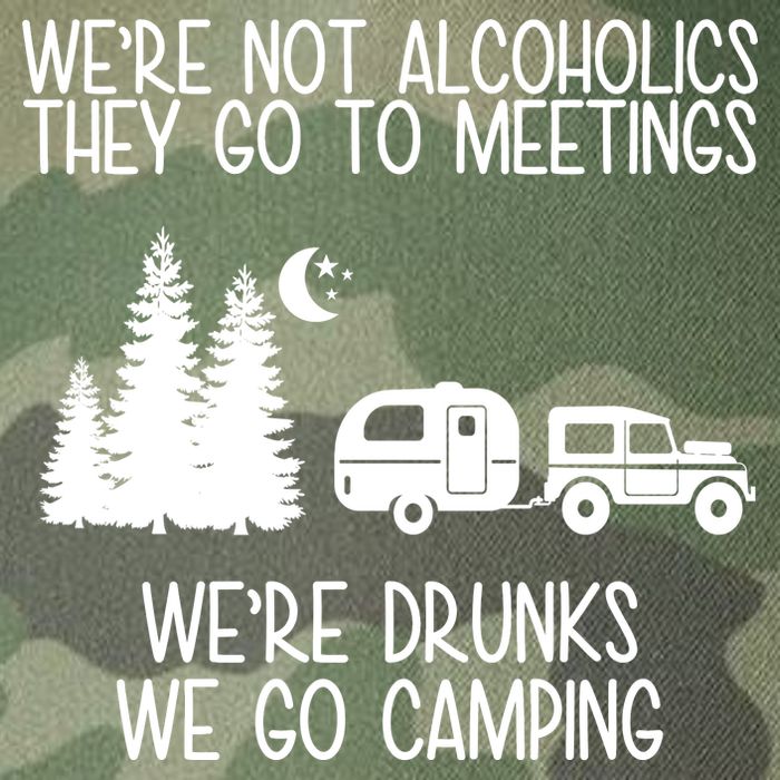 We're Not Alcoholics We're Drunks We Go Camping Legacy Tie Dye Trucker Hat