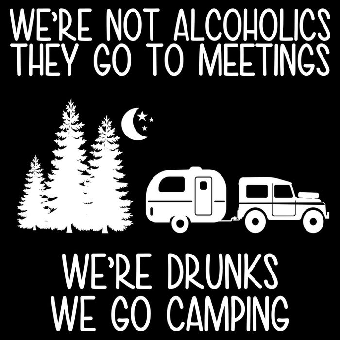 We're Not Alcoholics We're Drunks We Go Camping Wool Snapback Cap
