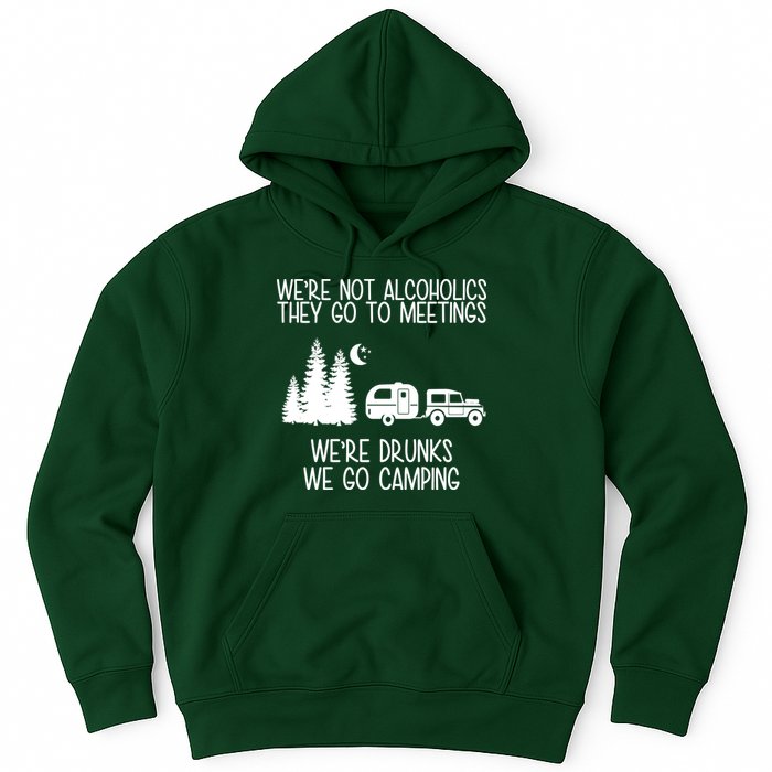 We're Not Alcoholics We're Drunks We Go Camping Hoodie