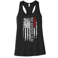 Women Not Aspiring To Be Humble Feminist Message Women's Racerback Tank