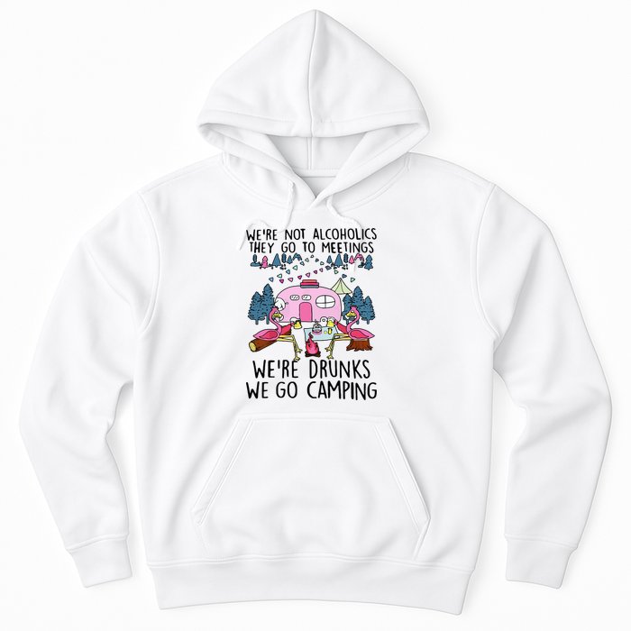 Were Not Alcoholics They Go To Meetings Drunk We Go Camping Hoodie