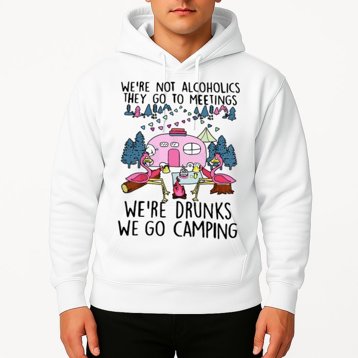 Were Not Alcoholics They Go To Meetings Drunk We Go Camping Hoodie
