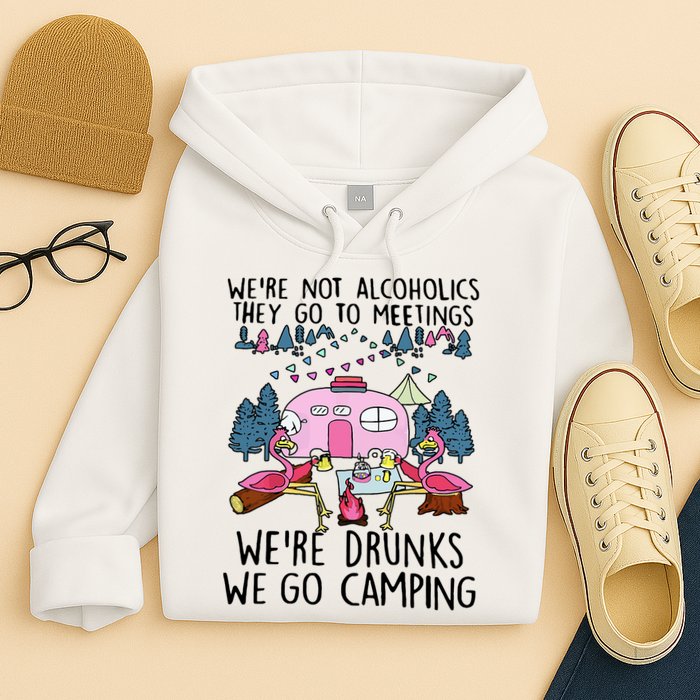 Were Not Alcoholics They Go To Meetings Drunk We Go Camping Hoodie
