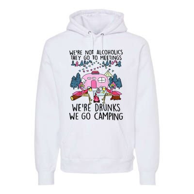 Were Not Alcoholics They Go To Meetings Drunk We Go Camping Premium Hoodie