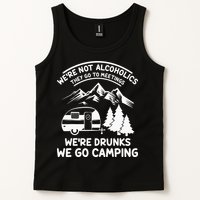 We're Not Alcoholics They Go to Meetings Funny Camping Tank Top
