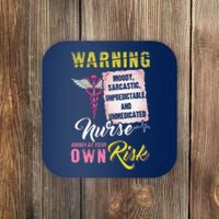 Warning Nurse Annoy At Your Own Risk Coaster