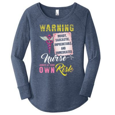 Warning Nurse Annoy At Your Own Risk Women's Perfect Tri Tunic Long Sleeve Shirt