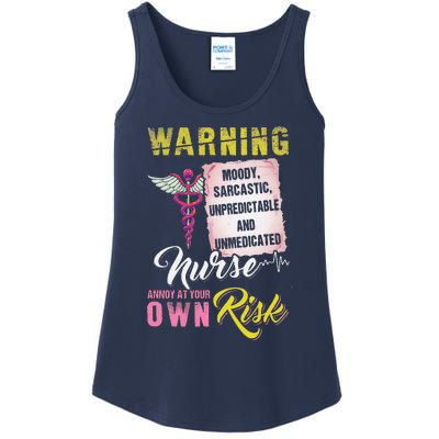 Warning Nurse Annoy At Your Own Risk Ladies Essential Tank