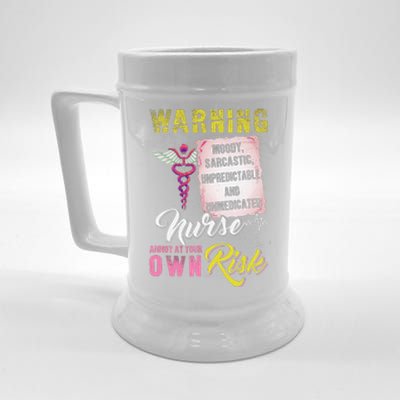 Warning Nurse Annoy At Your Own Risk Beer Stein