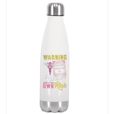 Warning Nurse Annoy At Your Own Risk Stainless Steel Insulated Water Bottle