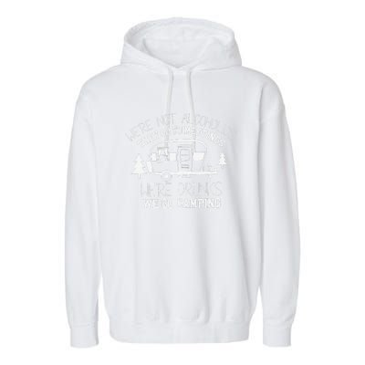 WeRe Not Alcoholics They Go To Meetings Drunks Camping Garment-Dyed Fleece Hoodie