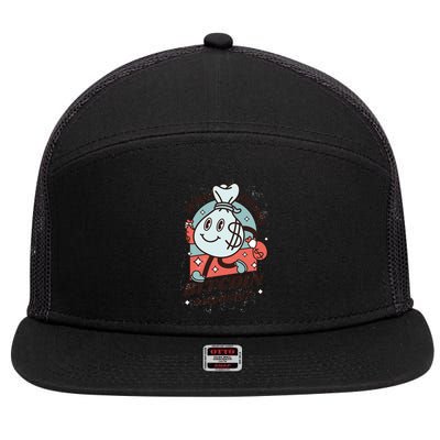 Who Needs Bitcoin Anyway Money 7 Panel Mesh Trucker Snapback Hat