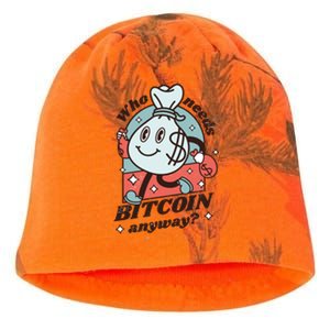 Who Needs Bitcoin Anyway Money Kati - Camo Knit Beanie