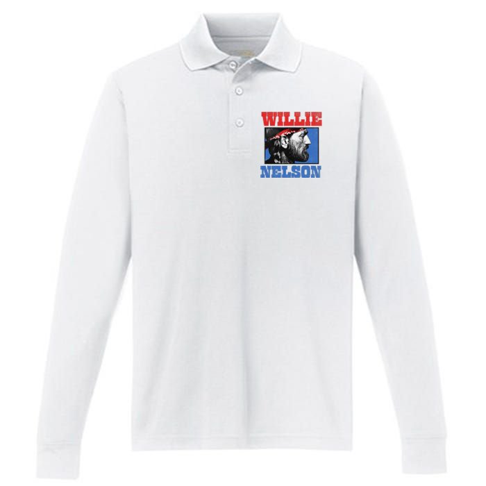 W.I.L.L.I.E Nelson Bandana Performance Long Sleeve Polo