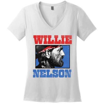 W.I.L.L.I.E Nelson Bandana Women's V-Neck T-Shirt