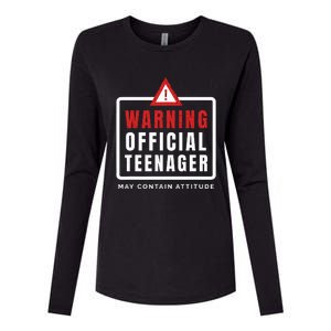 Warning Nager Birthday 13 Year Old Womens Cotton Relaxed Long Sleeve T-Shirt