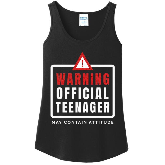 Warning Nager Birthday 13 Year Old Ladies Essential Tank