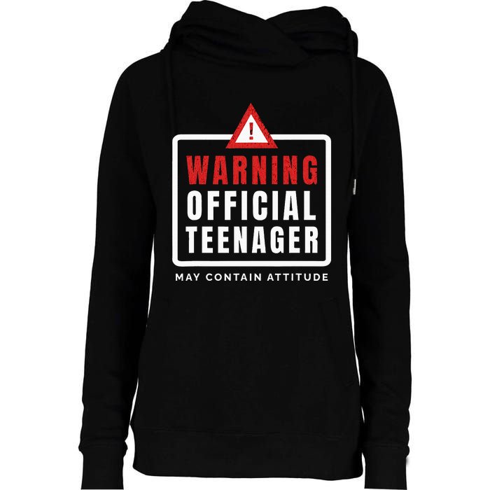 Warning Nager Birthday 13 Year Old Womens Funnel Neck Pullover Hood