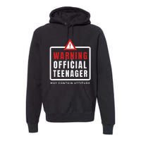 Warning Nager Birthday 13 Year Old Premium Hoodie