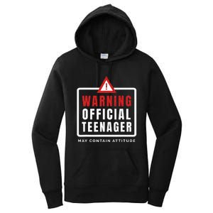 Warning Nager Birthday 13 Year Old Women's Pullover Hoodie