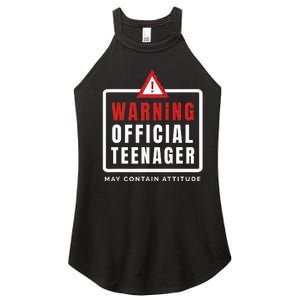 Warning Nager Birthday 13 Year Old Women's Perfect Tri Rocker Tank