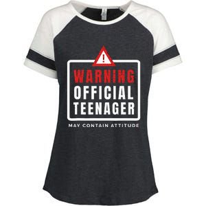 Warning Nager Birthday 13 Year Old Enza Ladies Jersey Colorblock Tee