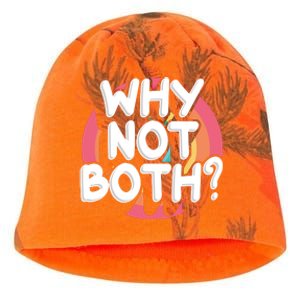 Why Not Both Bisexual Pride Meaningful Gift Kati - Camo Knit Beanie