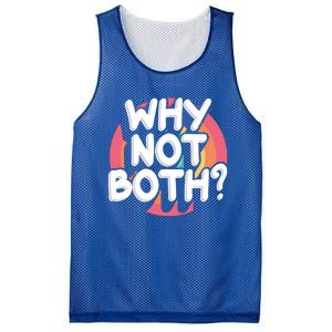 Why Not Both Bisexual Pride Meaningful Gift Mesh Reversible Basketball Jersey Tank