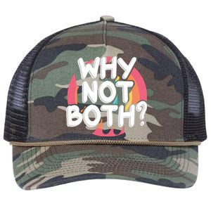 Why Not Both Bisexual Pride Meaningful Gift Retro Rope Trucker Hat Cap