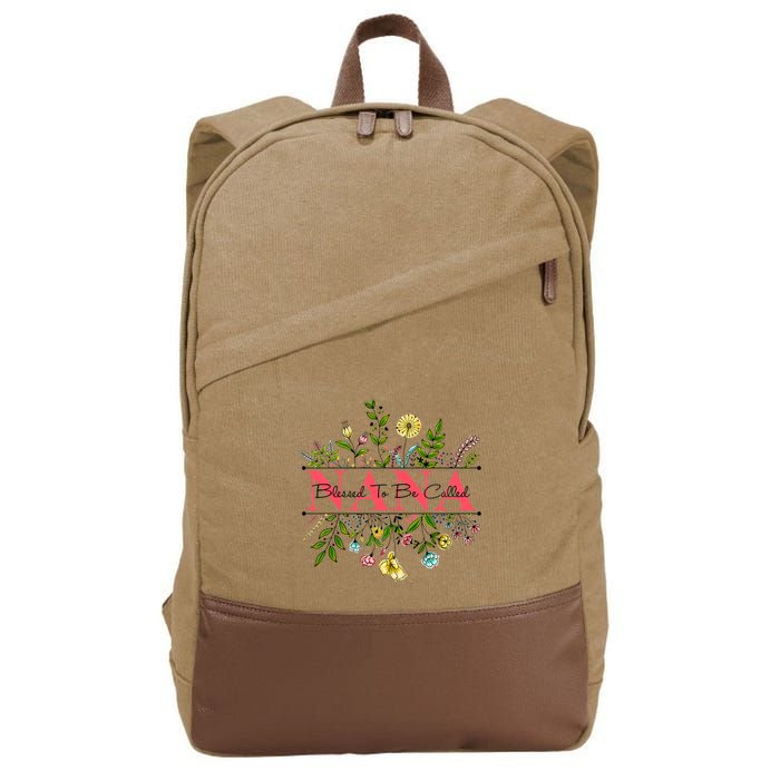 Wildflower Nana Blessed To Be Called Nana Cotton Canvas Backpack