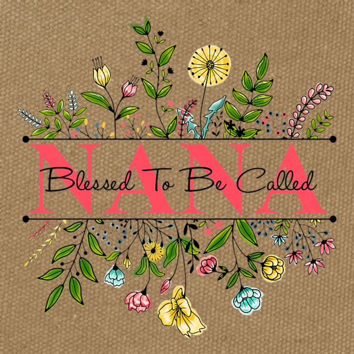 Wildflower Nana Blessed To Be Called Nana Cotton Canvas Backpack