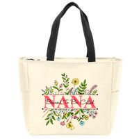 Wildflower Nana Blessed To Be Called Nana Zip Tote Bag