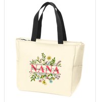 Wildflower Nana Blessed To Be Called Nana Zip Tote Bag