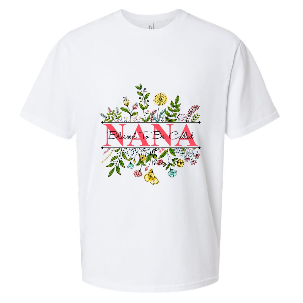 Wildflower Nana Blessed To Be Called Nana Sueded Cloud Jersey T-Shirt