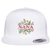 Wildflower Nana Blessed To Be Called Nana Flat Bill Trucker Hat