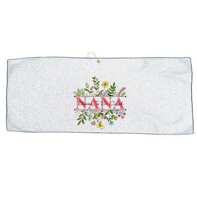 Wildflower Nana Blessed To Be Called Nana Large Microfiber Waffle Golf Towel