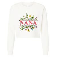 Wildflower Nana Blessed To Be Called Nana Cropped Pullover Crew