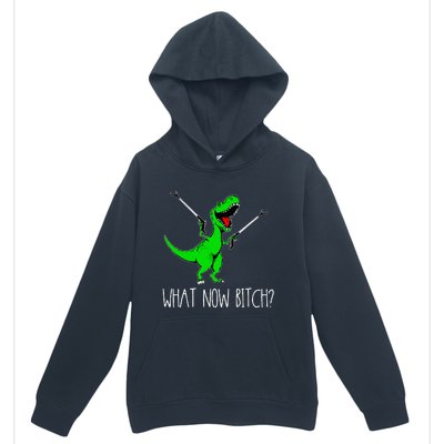 What Now Bitch Funny T Rex Dinosaur Urban Pullover Hoodie