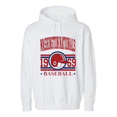 Washington Nationals Baseball Team Lover Supporter Garment-Dyed Fleece Hoodie