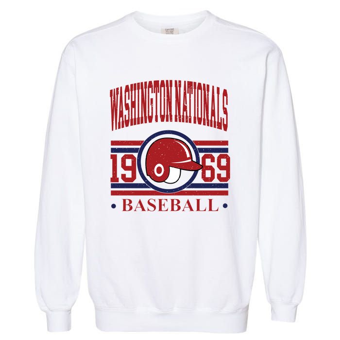 Washington Nationals Baseball Team Lover Supporter Garment-Dyed Sweatshirt