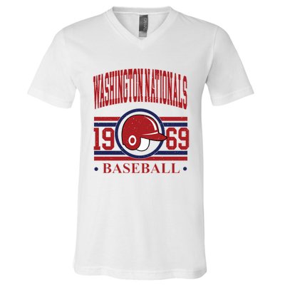 Washington Nationals Baseball Team Lover Supporter V-Neck T-Shirt